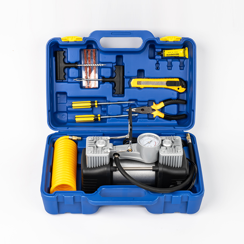 Malaking plastic portable tool box na may may hawak ng tool